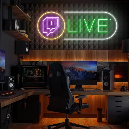 Twitch Live Streaming Neon Sign - Bottle Openers Now