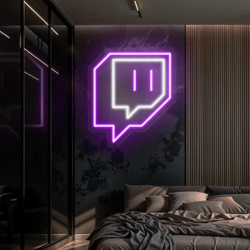 Twitch Logo Wall Neon Sign - Bottle Openers Now