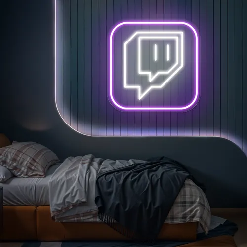 Twitch Logo Bedroom Neon Sign - Bottle Openers Now