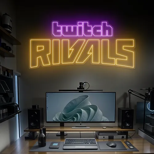Twitch Rivals Gaming Setup Neon Sign - Bottle Openers Now
