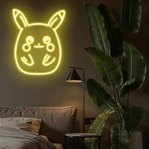 Cute Pikachu Neon Sign - Bottle Openers Now