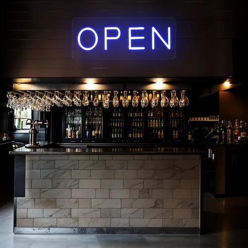 Mini Open Neon Sign - Bottle Openers Now