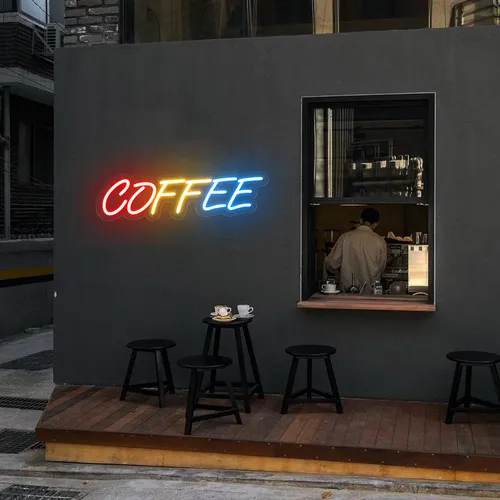 Multicolor COFFEE Neon Sign - Bottle Openers Now