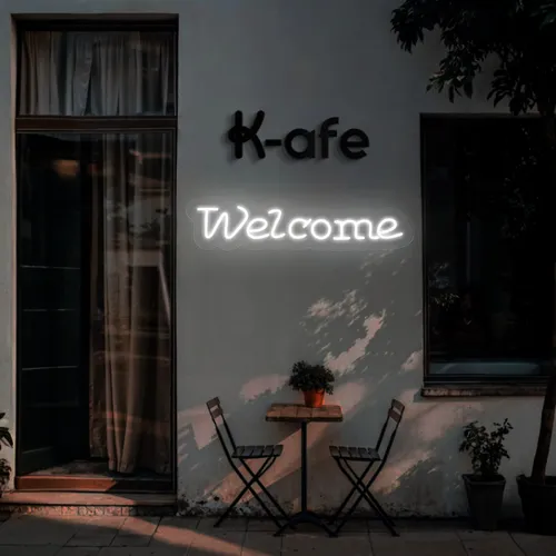Welcome Script Neon Sign - Bottle Openers Now