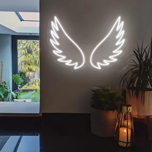 Angel Wings Neon Sign - Bottle Openers Now