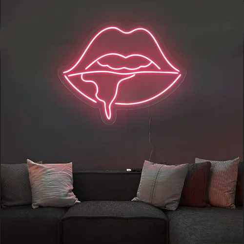 Dripping Lips Neon Sign - Bottle Openers Now