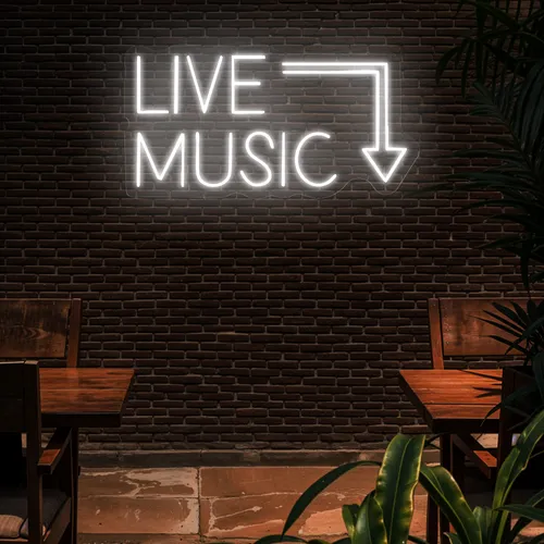 Live Music Neon Sign - Bottle Openers Now