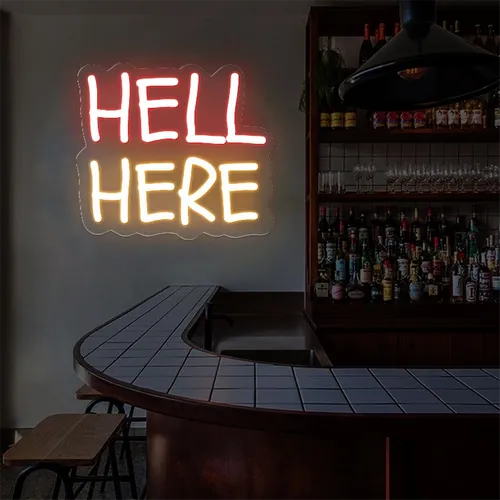 Hell Here Neon Signs - Bottle Openers Now