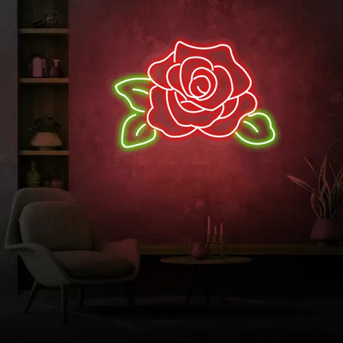 Rose Neon Sign - Bottle Openers Now