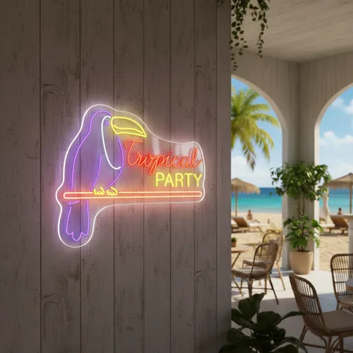 Tropical Party Neon Sign - Bottle Openers Now