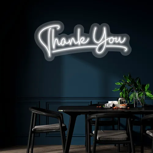 Custom Neon Thank You Sign - Bottle Openers Now