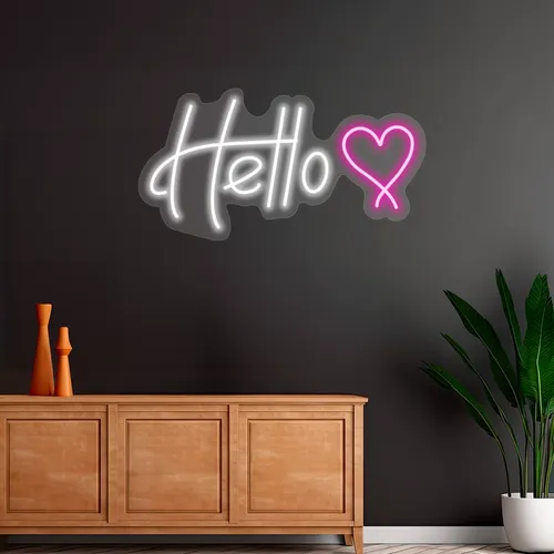 Custom Hello Neon Signs - Bottle Openers Now