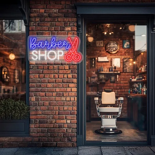 Custom Barber Shop Neon Signs - Bottle Openers Now