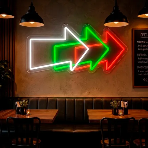 Custom Neon Arrow Signs - Bottle Openers Now