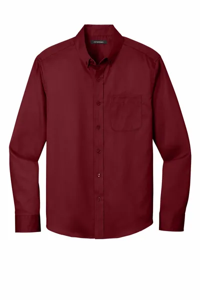 Port Authority Long Sleeve SuperPro React Twill Shirt. W808 - Bottle Openers Now