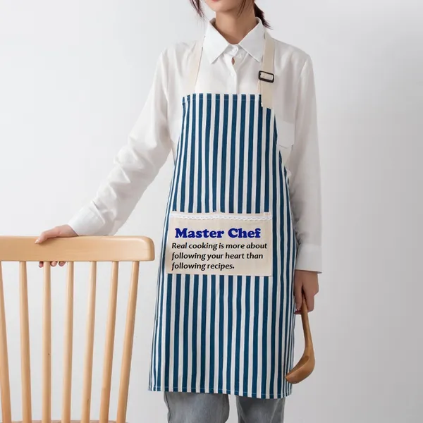 Cotton and Linen Striped Apron - Bottle Openers Now