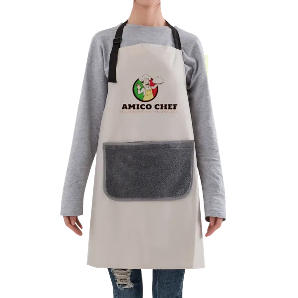 Floral Apron with Hand Wiping Pocket - Bottle Openers Now