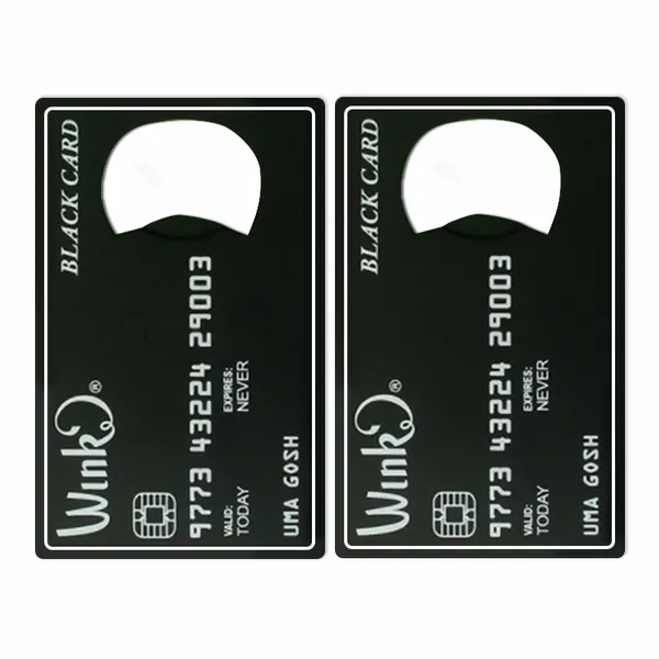 Black Card Shaped Bottle Opener - Bottle Openers Now
