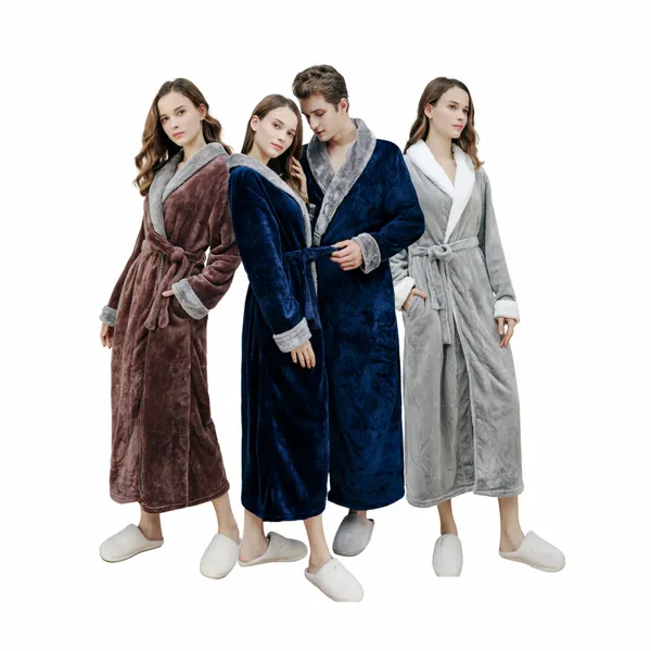 Stylish Custom Contrast Fleece Bathrobes - Bottle Openers Now