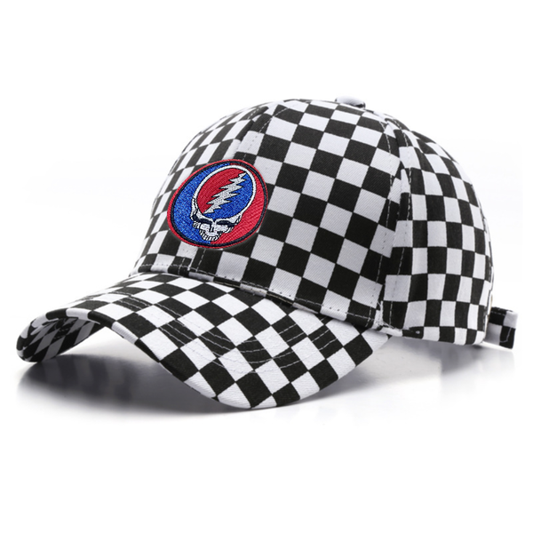 Two Tone Checkered Cotton Cap - Bottle Openers Now