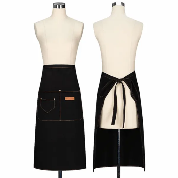 Lengthy Mid-Waist Denim Apron - Bottle Openers Now
