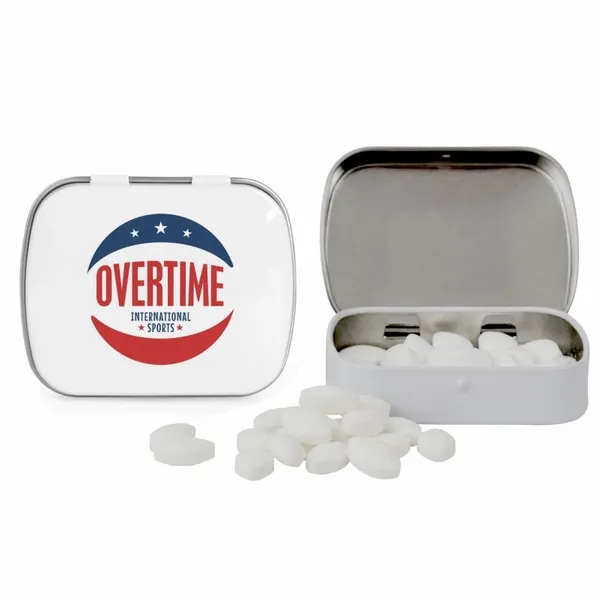 Domed Tin with Football Shaped Mints - Bottle Openers Now