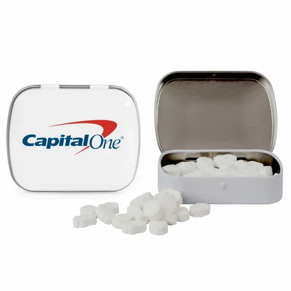 Domed Tin with Dollar Sign Shaped Mints - Bottle Openers Now