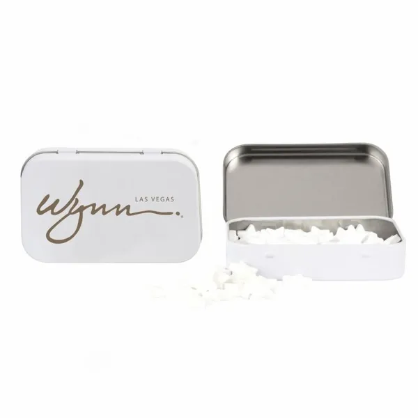 Rectangular Tin with Star Shaped Mints - Bottle Openers Now