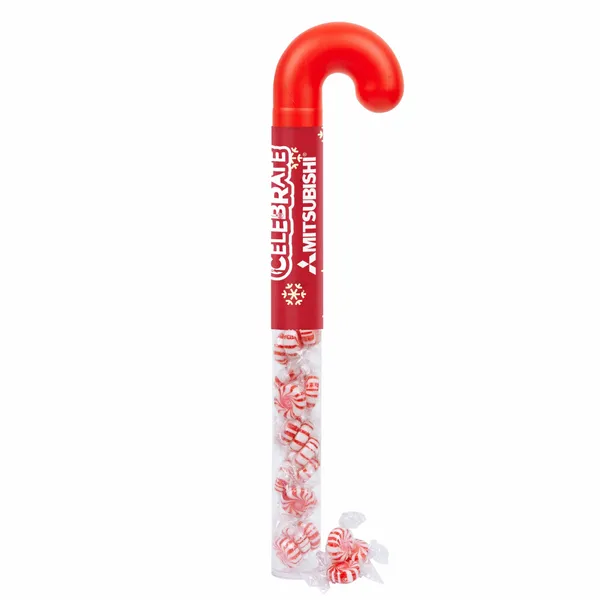 Holiday Candy Cane Tube - Starlight Peppermints - Bottle Openers Now