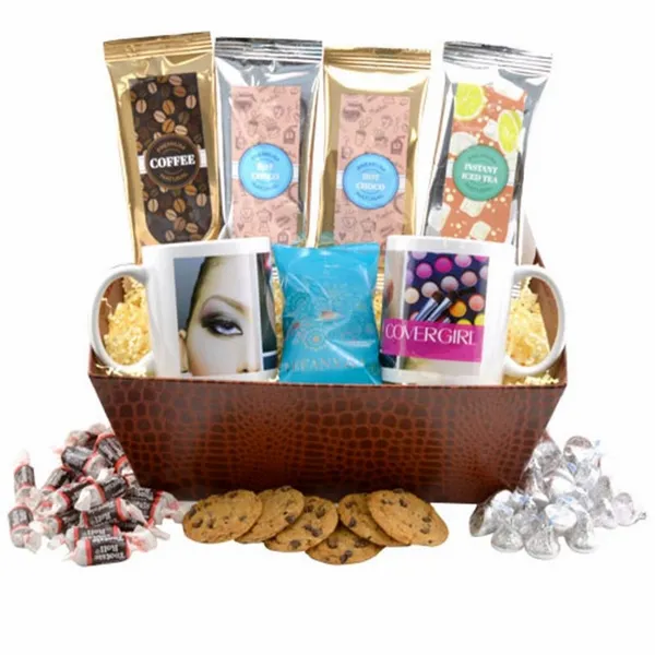 Tray w/Mugs and Hershey Kisses - Bottle Openers Now