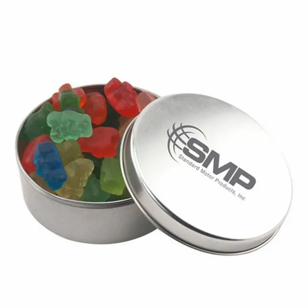 Round Tin with Gummy Bears - SBF3000 - Bottle Openers Now
