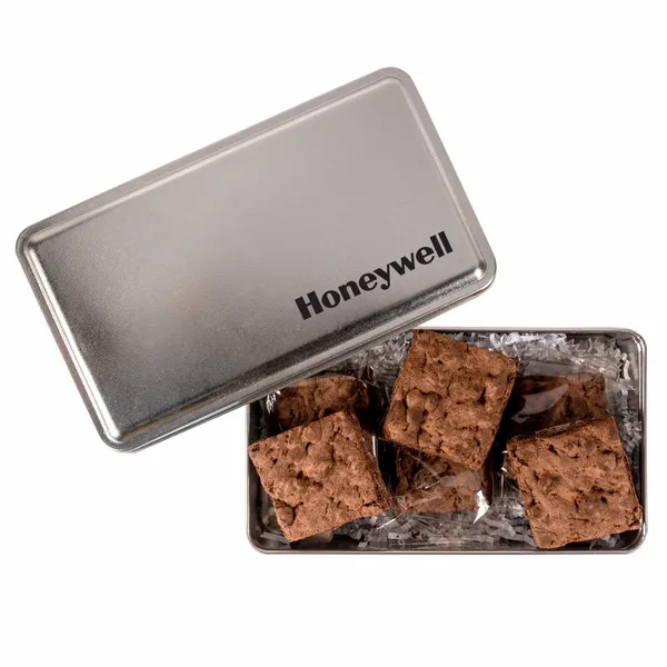 Fresh Beginnings 6 Fudge Brownies in Tin - Bottle Openers Now