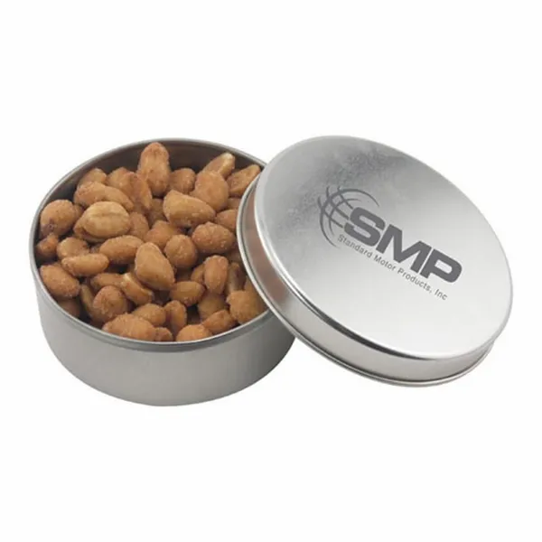 Round Tin with Honey Roasted Peanuts - SBF3000 - Bottle Openers Now