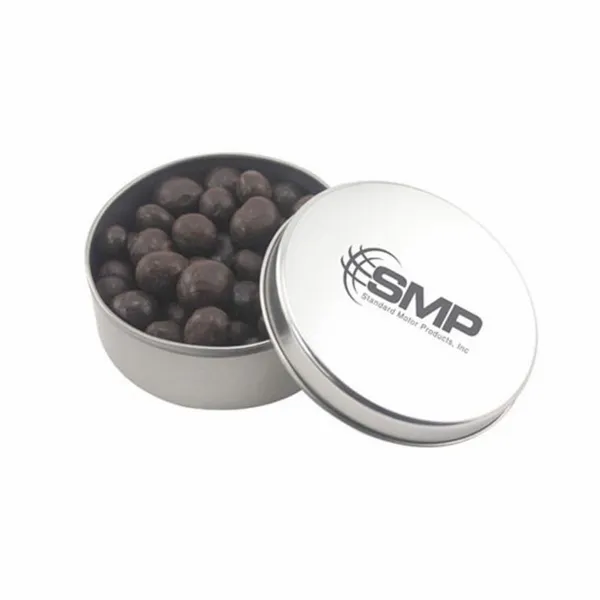 Round Tin with Choc Espresso Beans - SBF3000 - Bottle Openers Now