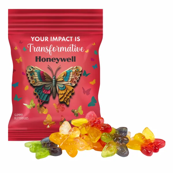 Clever Candy 2oz. Full Color DigiBag™ with Gummy Butterflies - Bottle Openers Now