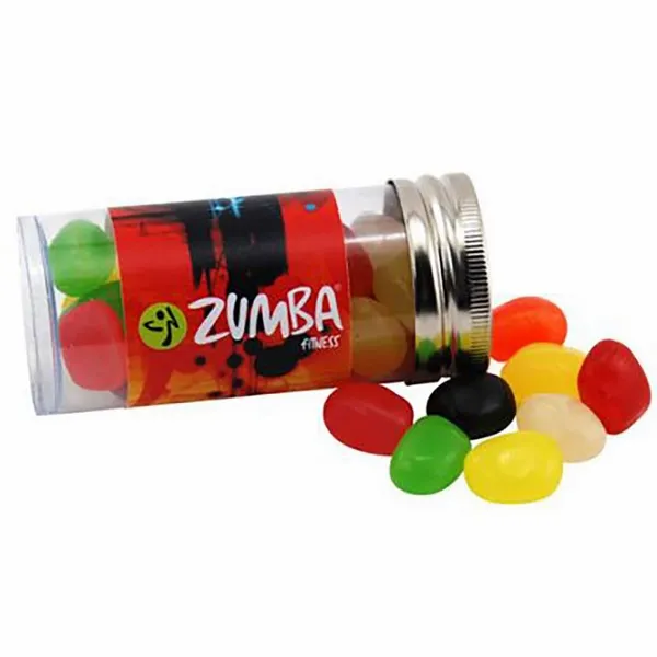 Small 3" Candy Tube with Assorted Jelly Beans - Bottle Openers Now