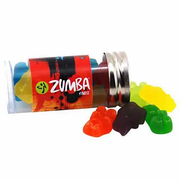 Clever Candy Small 3" Candy Tube with Gummy Bears - Bottle Openers Now