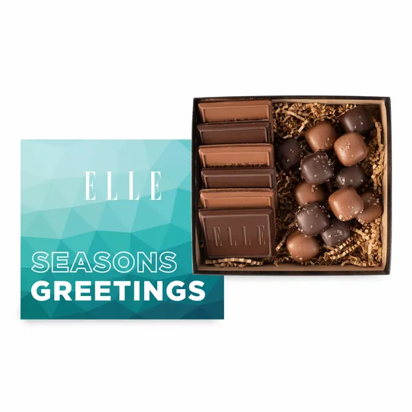 6 Piece Cookie and Confection Gift Box with Sea Salt Caramels-Full Color - Bottle Openers Now