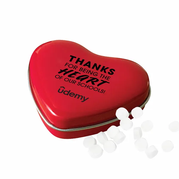 Sweet Heart Mint Tin With Micromints - Bottle Openers Now
