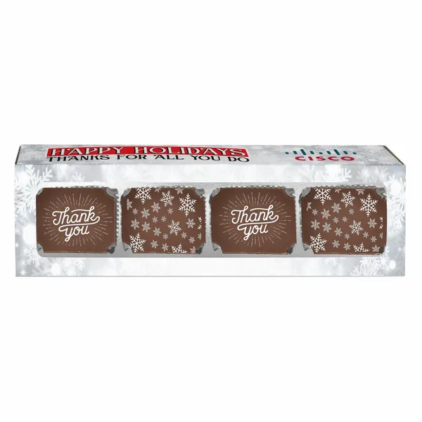 Thank You Snowflakes Chocolate Slider Box - Bottle Openers Now