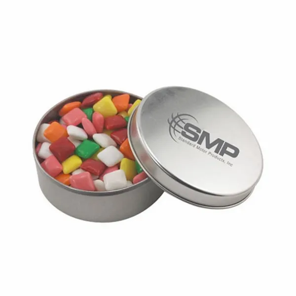 Round Tin with Mini Chicklets - SBF3000 - Bottle Openers Now