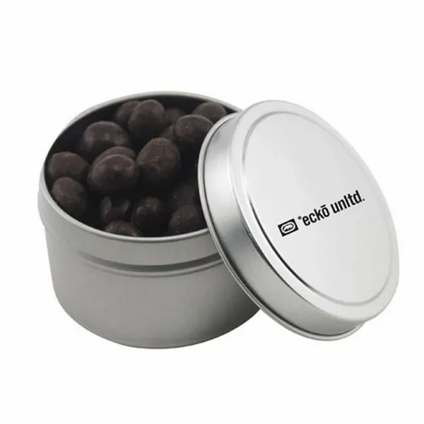 Round Tin with Choc Espresso Beans - SBF3100 - Bottle Openers Now