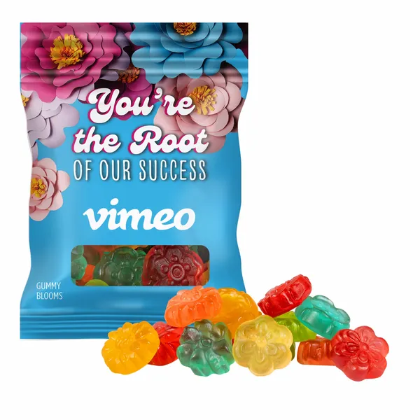 Clever Candy 2oz. Full Color DigiBag™ with Gummy Blooms - Bottle Openers Now