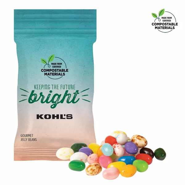 1oz ECO-Digibag, Compostable & Full Color, Gourmet Jelly Beans - Bottle Openers Now
