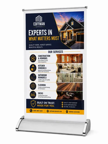 Table Roll Up Banner Stand - Bottle Openers Now