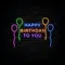 Happy Birthday To You with Balloons Neon Sign - Bottle Openers Now