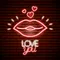 Lips with Love You Neon Sign - Bottle Openers Now