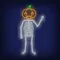 Skeleton with Pumpkin Head Neon Sign - Bottle Openers Now
