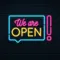 We Are Open Neon Sign - Bottle Openers Now