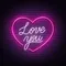 Pink Love You Neon Sign - Bottle Openers Now